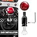 ongfuwu M12x1.25 Shift Knob Adapter, Aluminum Gear Shift Adapter Kit with 4-Sizes Hoses, Universal Gear Shift Knob Cover for Non-Threaded Manual Shifters, Car Stick Shift Knob Adapter(Black)