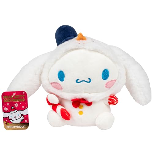 Cinnamoroll Snowman 8' Christmas Plush - Officially Licensed Hello Kitty & Friends - Authentic 2025 Limited Edition Collectible Stuffed Animal Holiday Toy - Stocking Stuffer Gift for Girls, Boys, Kids