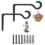 Hanging Plant Bracket for Wall Hooks, 6 Inch Metal Plant Hook Decorative Wall Plant Bracket for Hang