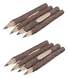 LYRRJJ Bleistifte Set, 8 stücke 5 Zoll / 13cm Kurze Retro Retro Bark Bleistifte Holzbaum Rustikale Zweig Bleistifte Geschenke for Kinder Kinder