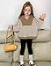 TALLWH 5t Girls Clothes 2 Piece Clothing Sets Long Sleeve Striped Pullover Hoodie Sweatshirt and Leggings Girls Clothes Size 6 Fashion Fall Winter Girl Outfits