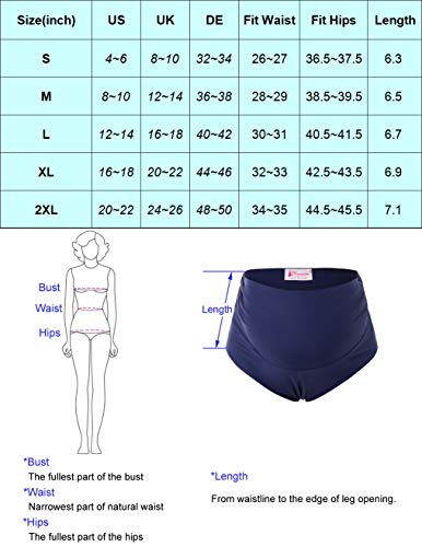 Maternity Women Support Belly Swim Briefs Swimwear Elastic Waist Black Xxl #TOP16