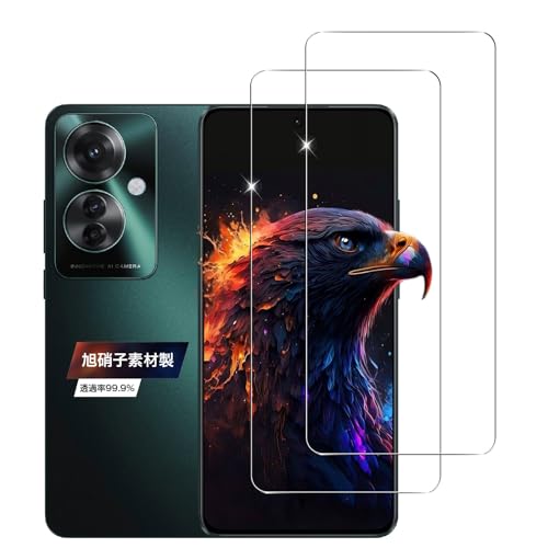 �y2���Z�b�g�z For OPPO Reno 13A / Reno11 A �p�� �K���X�t�B���� �t�B�����w��h�~ �t�� �ی�t�B���� ���Ɏq�f�ސ� �d�x9H �����K���X �����ߗ� �C�A�[�� �����z�� �X�N���b�`�h�~ �����x 2.5D���E���h�G�b�W���H RC