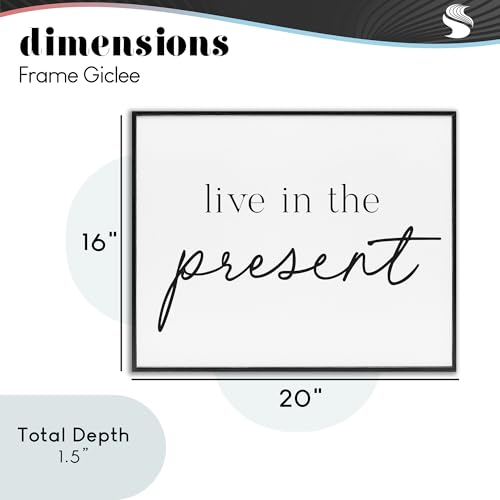 Tableau Live In The Present Stupell Industries impression giclée encadrée - 5