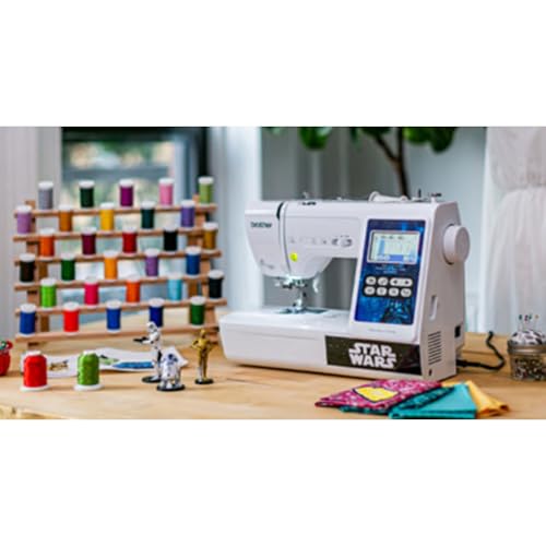 image for Brother Sewing and Embroidery Machine, 4 Star Wars Faceplates, 10 Down
