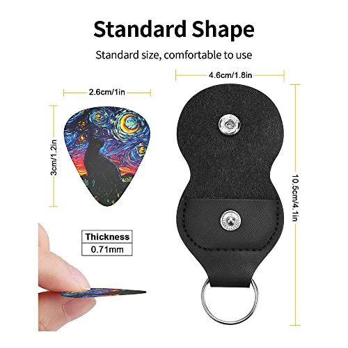 Cat Guitar Picks Cool Bass Guitar Accessories Gifts For Men Music Lovers Guitar Players, Personalized Guitar Picks For Electric Acoustic Guitar Lovers Gifts Medium 12 Styles, Gp500 #TOP4