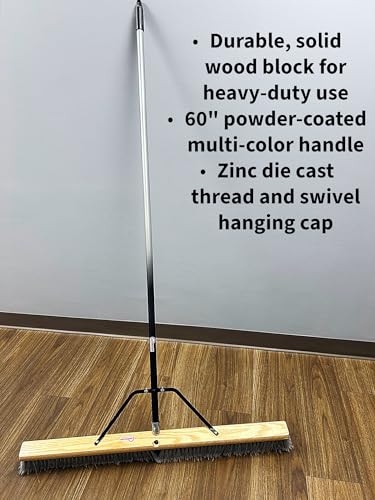 American Select Tubing Pbsa36004 Heavy Duty 36\" Smooth-Surface Push Broom with Silver/Black Handle - Thumbnail 5