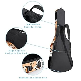 Housse de transport étanche pour guitare avec bandoulière réglable Motif floral, Multicolore 02, 42.9×16.9×4.7 in… - Les Beatles, Paul McCartney, John Lennon, RIngo Starr, George Harrison Housse de transport étanche pour guitare avec bandoulière réglable Motif floral, Multicolore 02, 42.9x16.9x4.7 in… – Image 3