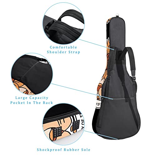 Housse de transport étanche pour guitare avec bandoulière réglable Motif floral, Multicolore 02, 42.9×16.9×4.7 in… - Les Beatles, Paul McCartney, John Lennon, RIngo Starr, George Harrison Housse de transport étanche pour guitare avec bandoulière réglable Motif floral, Multicolore 02, 42.9x16.9x4.7 in… – Image 4