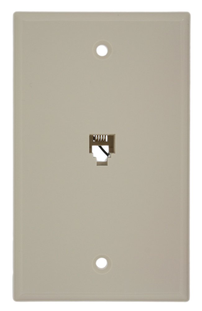 Prise téléphonique Leviton 40949-T, boîtier mural 6P4C haute durabilité