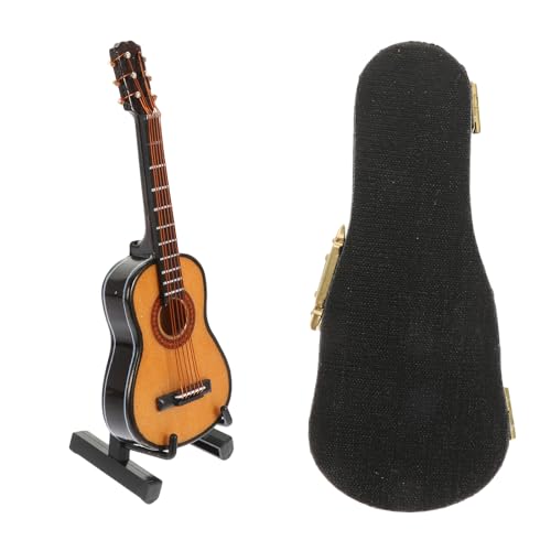 HAMPPLIES ミニチュアギター 模型 クラシック楽器 オーナメント 卓上飾り 素材 使用簡単 クラシックギター愛好家向け 対応