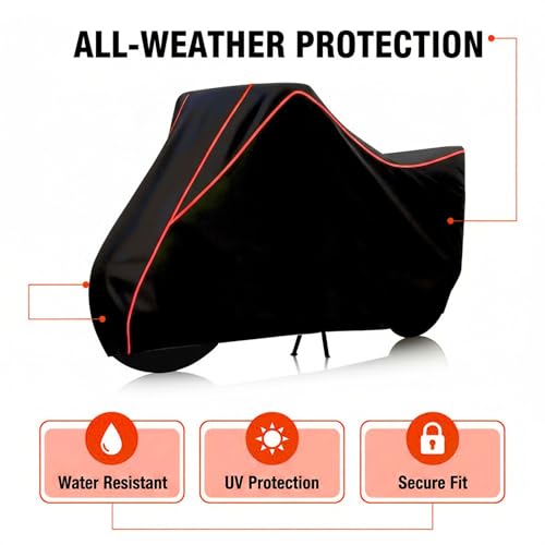 Image of Stylish Water Resistant Scooty Body Cover Compatible with Access 125 & All Models | UV Protection, Dustproof, Heat Resistant, Two Wheeler | New All Weather Protection, Dust & Rain