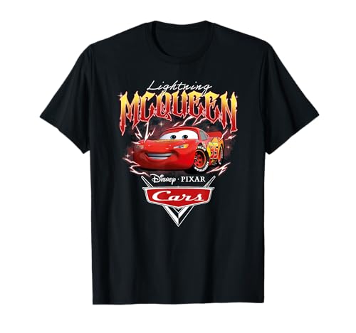 Disney Pixar Cars Lightning McQueen Cool Pose Portrait T-Shirt - image 1