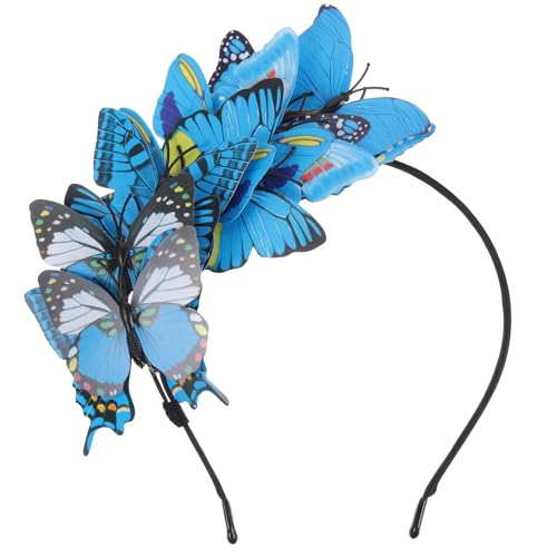 Serrage-tête en plastique bleu pour femme, serre-tête de coiffure pratique et flexible