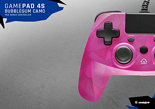 Manette pour PlayStation 4 Snakebyte Gamepad 4S Bubblegum rose filaire PC - 5