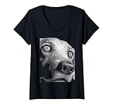 Labrador Retriever surrealista con ojos espeluznantes, diseño estético extraño para mujeres góticas y hombres alternativos que aman la ropa grunge extraña, la ropa gótica alternativa y los diseños de criaturas surrealistas.