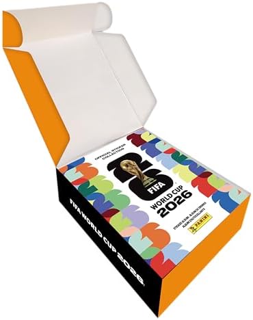 2026 FIFA World Cup Sticker Collection - Amazon Exclusive Collectors Bundle - Hardcover Album + Tin with 50 Sticker Packs - 1