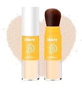 Mineral Sunscreen Setting Powder, SPF 35, Oil Control Loose Powder with Brush, Lasting Lightweight...