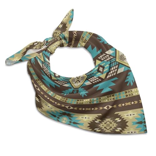 Csemeie Native American Pattern Bandana Hair Scarf Headband Adjustable Neckerchief for Men Women Decor