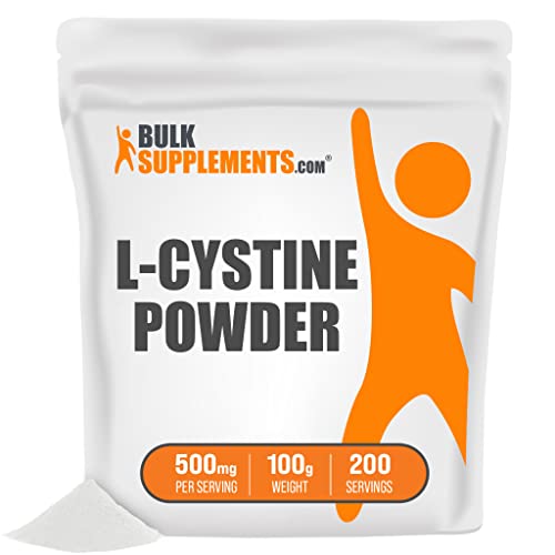 Bulksupplements.com L-Cystine Powder - Amino Acid Supplement For Immune Support, Antioxidants Source - Gluten Free - 500Mg Per Serving, 200 Servings (100 Grams - 3.5 Oz) #TOP17
