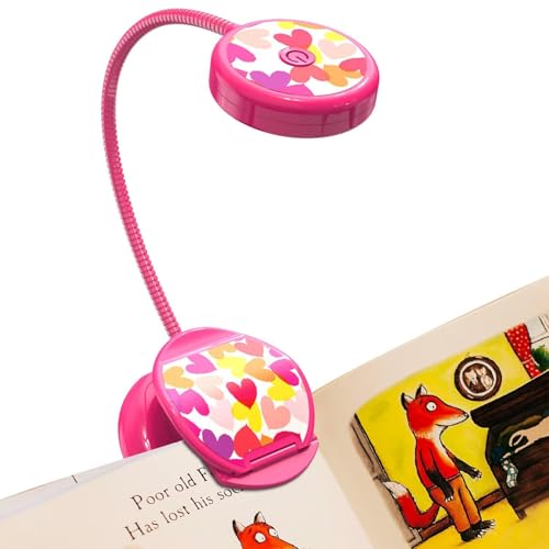 Vekkia Cute Rechargeable Book Light, Eye-Care Clip on Lights for...