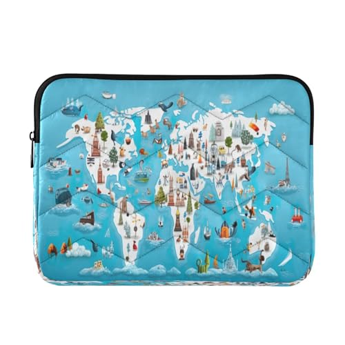 Funda para portátil 13-14 pulgadas con diseño animal miniatura 1