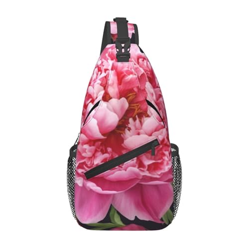 Mochila cruzada de pecho para hombre negra miniatura 1