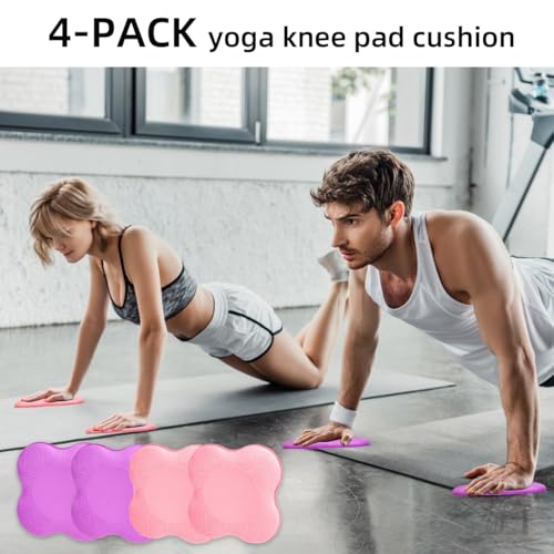 Image of 2-4 Pack Yoga Knee Pads, TPE Cushion for Pilates Exercise