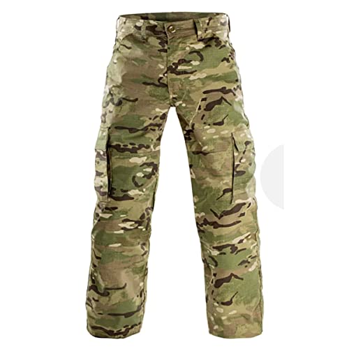 Calça Fox Boy Rip Stop Tática Reforçada 6 Bolsos Camuflada - Verde - 44