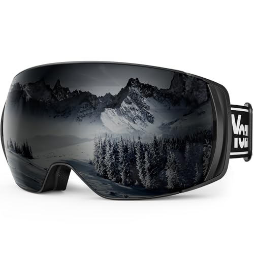 YOZISS Gafas de esquí,OTG Gafas de snowboard para usuarios de gafas,Gafas esqui magnetica,Nieve Espejo para Hombre Mujer Juventud,Compatible con Casco,Anti Niebla Protección UV400