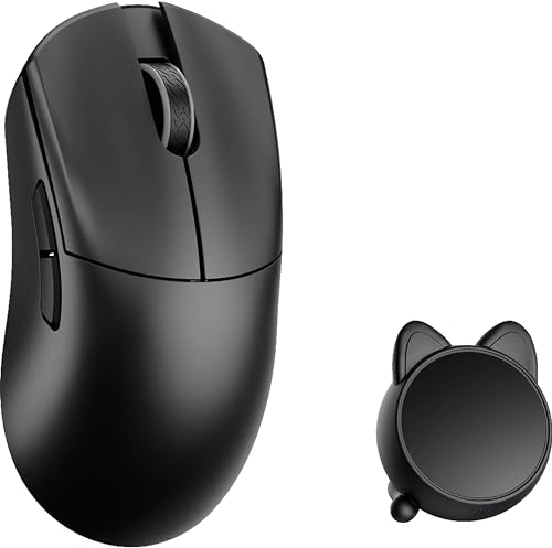 Image of WLMOUSE Huan 48g Ultra-Lightweight Magnesium Alloy Gaming Mouse,8K Voice & Display Receiver, Dual 8K Wireless /Wired, PAW3950HS Sensor, RGB Wheel Lighting, Nordic 54H20 (Balck(OM Switch))