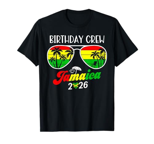 Birthday Crew Jamaica 2026 Summer Girls Trip Party Matching T-Shirt