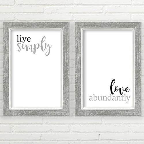 Amazon.com: Live Simply Love Abundantly Wall Decor (2 Unframed Prints - 11x17 inch, Live Simply ...