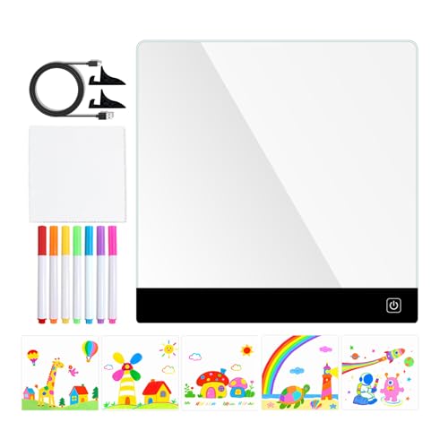 Cuadro de dibujo LED con 7 marcadores para dormitorio casa y lugar de trabajo