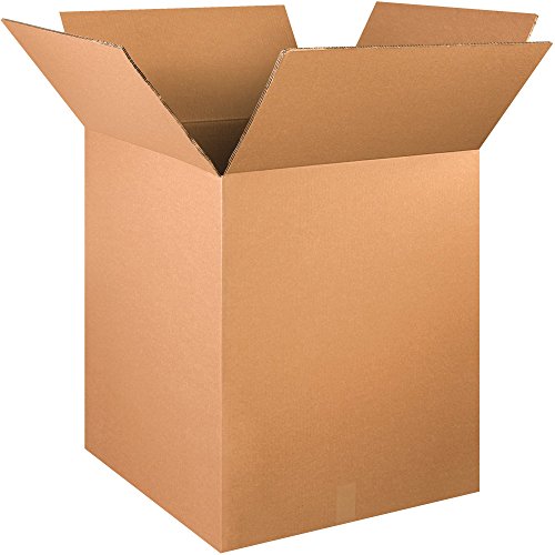 Image of Partners Brand PHD242430DW Double Wall Boxes, 24 inchL x 24 inchW x 30 inchH, Kraft (Pack of 5)