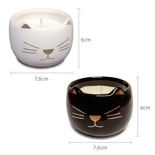 Miniatura 6 de Iubihome - Velas Decorativas Originales En Forma De Gato, Set De 2 Velas Aromáticas Regalo, Velas Perfumadas Para Decoracion Hogar