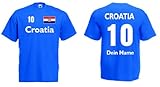 wm trikot mandzukic Öko-Tex Standard 100 Fruit of the Loom Croatia/Kroatien Trikot mit Wunschname und Wunschnummerroyal L