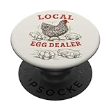 Lokaler Eierhändler Lustiges Huhn-Design für Landwirte und Halter PopSockets Klebender PopGrip