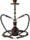 Zebra Smoke Starter Series: 18' 2 Hose Hookah Combo Kit Set w/Instant Charcoal, Herbal Molasses (Red)