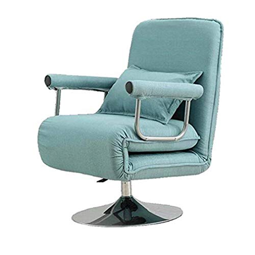 Wuzhengzhijia Multifunctional Folding Chair, Simple Reclining Chair, Adjustable Folding Bed And Adjustable Bed Height, Nap Sofa Bed, Multiple Colors (Size : Lake Blue (Disc))