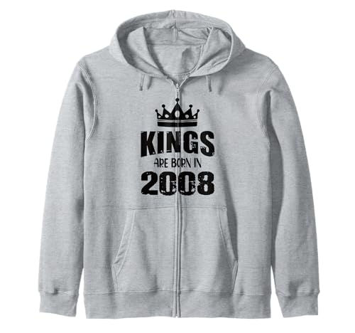 I re sono nati nel 2008 Compleanno 2008 Nato nel 2008 Felpa con Cappuccio