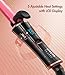 CIVEYA Temp Control Travel Curling Iron 3/4 Inch Dual Voltage, Small Mini Curling Iron for Short Hair, Travel Size Hair Curler Wand Pink