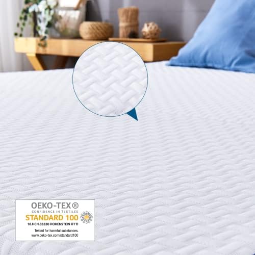 Inofia Tri Fold Gel Memory Foam Mattress Double,15cm Guest Folding Mattress with Washable Cover,Foldable in Three,Space-Saving,Chairbed,Bed in a Box,100-Night Home Trial135x190x15cm
