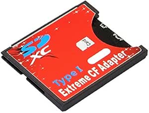 Goliton® SD CF Jeux de Cartes vers soutient sans Fil WiFi SD Type de Carte I Adaptateur SLR-Rouge