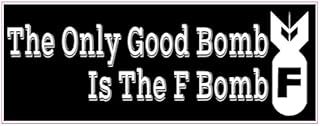 U.S. Custom Stickers F Bomb Black Bumper Sticker 3 Inch