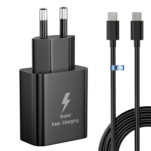 Schnellladegerät für Samsung Galaxy S24 S23 S22 S21 S20fe S10 S9 S8 A54 Schnellladekabel 2m