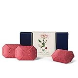 Caswell-Massey Triple Milled NYBG Honeysuckle Three-Soap Set, Scented & Moisturizing Bath Soap For...