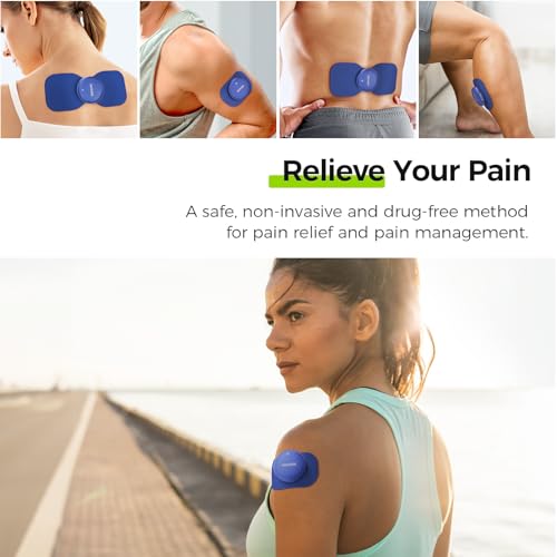 Image of AUVON Wireless 24 Modes TENS Unit Muscle Stimulator for Pain Relief, 6 Pads | Rechargeable EMS Massager, Smart Pocket-Size TENS Machine, Drug-Free Pain Relief for Neck, Back & Shoulder, 6 Premium Pads