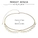 MODRSA Gold Waist Chain Gold Belly Chains for Women Rhinestone Waist Chain Chain Belts for Women Fashion Golden Metal Chain for Waist Body Chain