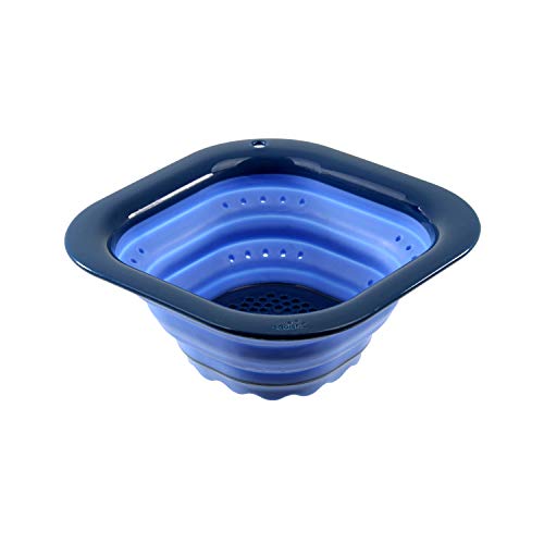 Squish 3 Cup Square Berry Colander- Blue